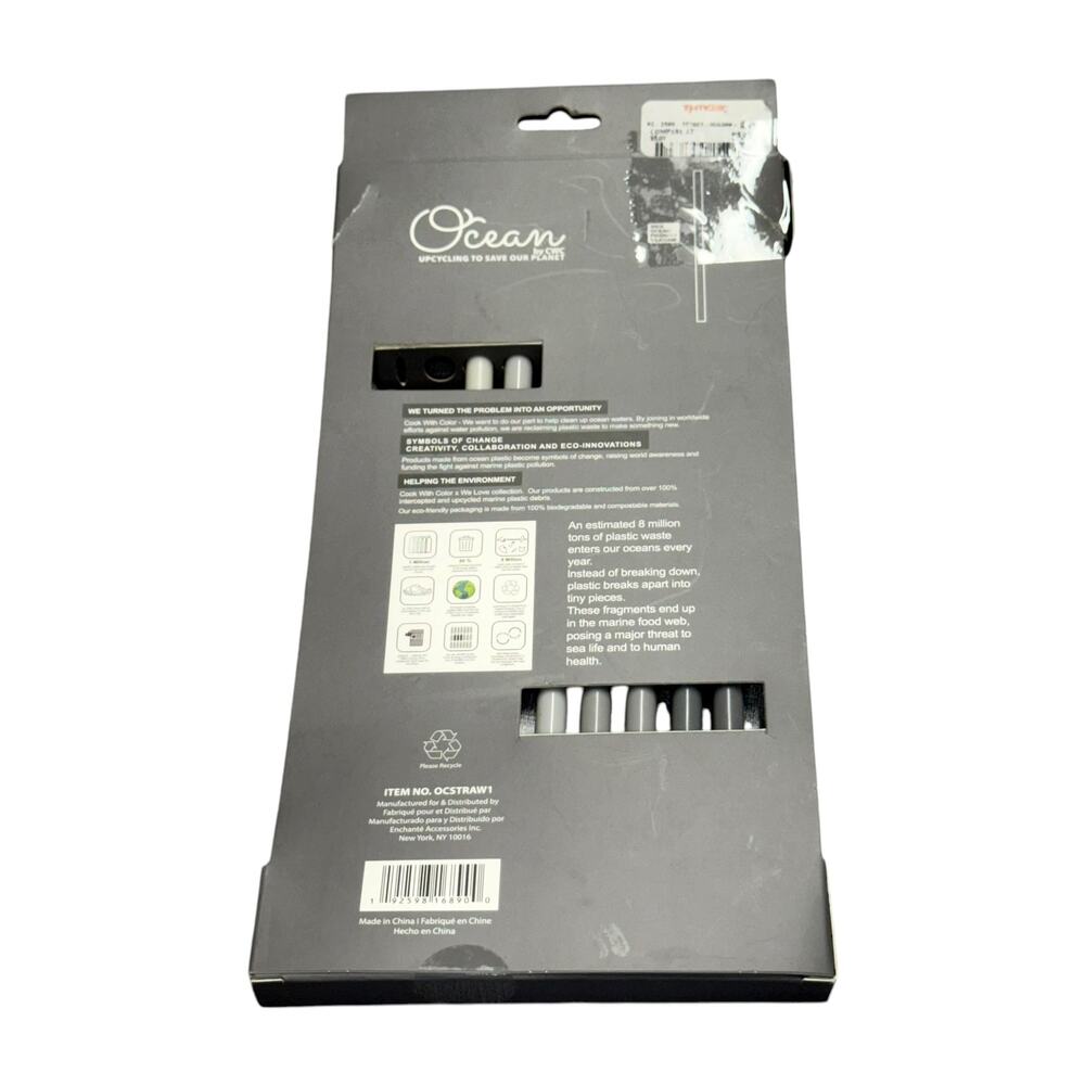 Ocean Reusable Eco Straws Set 7 Pack - Picture 7 of 7